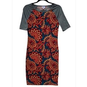 LulaRoe paisley floral bodycon midi dress XS